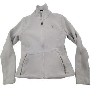 Spyder Jacket S Gray Knit Ski‎ Core Sweater Fleece